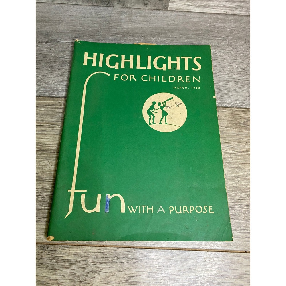 VTG Highlights for Children Magazine March 1953 Fun with a Purpose Vol 8 No 3